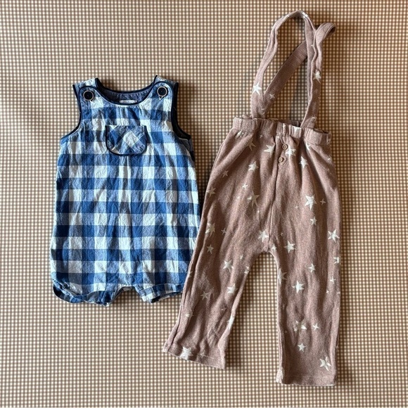 MUD PIE-Baby Boy Romper (12-18M)
Blue/White + Star Print Pants w/ suspenders 18M - Picture 5 of 15